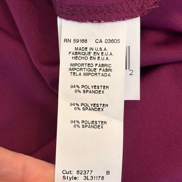 Karen Kane Crushed Velvet Off The Shoulder Bell Sleeve Flowy Boho Top Berry S - Picture 9 of 11